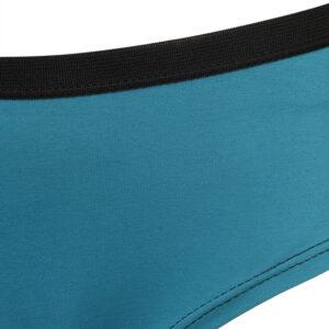 Teal brief close up